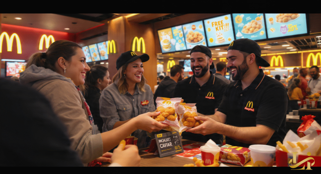 A screenshot of the official McNuggetCaviar.com website showing a countdown timer. The page includes a "Sign Up" button for the limited-edition Valentine's Day drop.