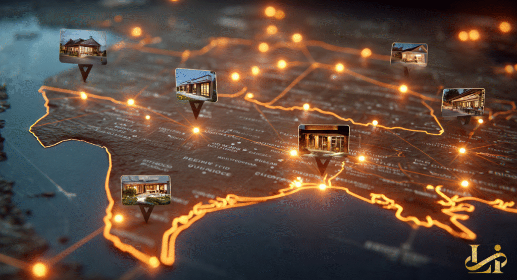 A map of Texas highlighting the nine remaining locations in Houston and Dallas. Pins mark successful outposts in areas like Kirby, Memorial Park, and Forest Lane.