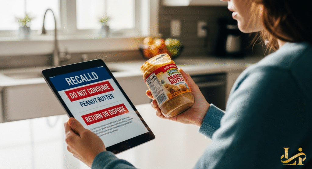 An instructional graphic outlining the immediate steps consumers should take if they own a recalled jar.