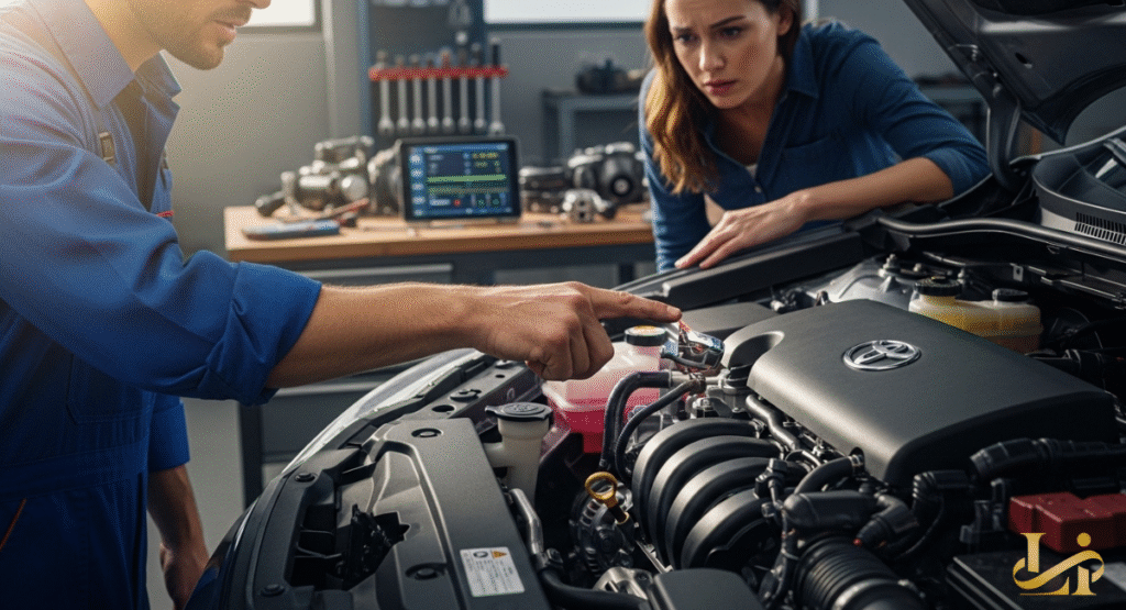 A close-up, exploded view diagram of an electric door lock actuator and its protective water-resistant seal.