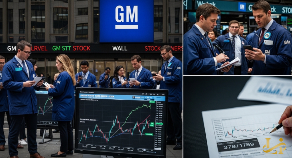 Traders and financial experts stand outside the New York Stock Exchange monitoring real-time stock tickers and market fluctuations on their mobile devices.
