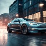 A high-resolution side profile of a Tesla Model S parked on a scenic coastal road. The sleek electric sedan features updated 2026 aerodynamic wheels and a refined front fascia.